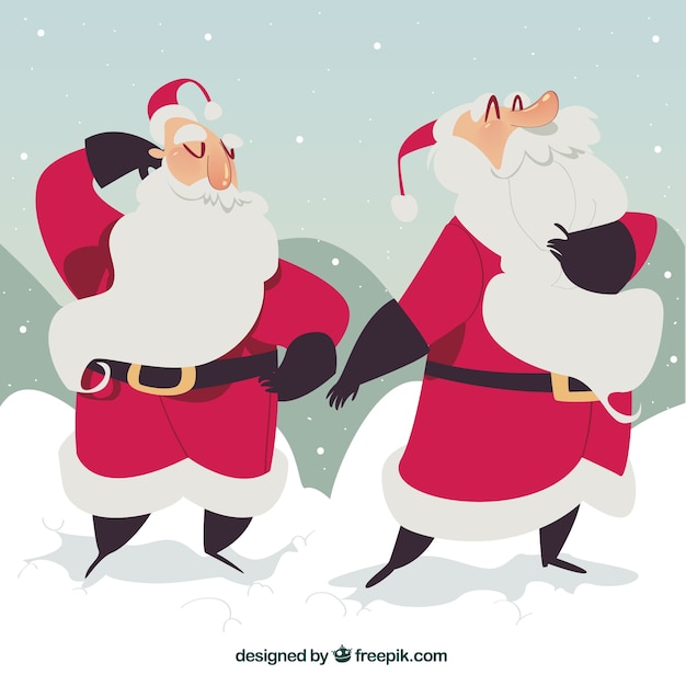 Rysowane Ręcznie Charakter Santa Claus