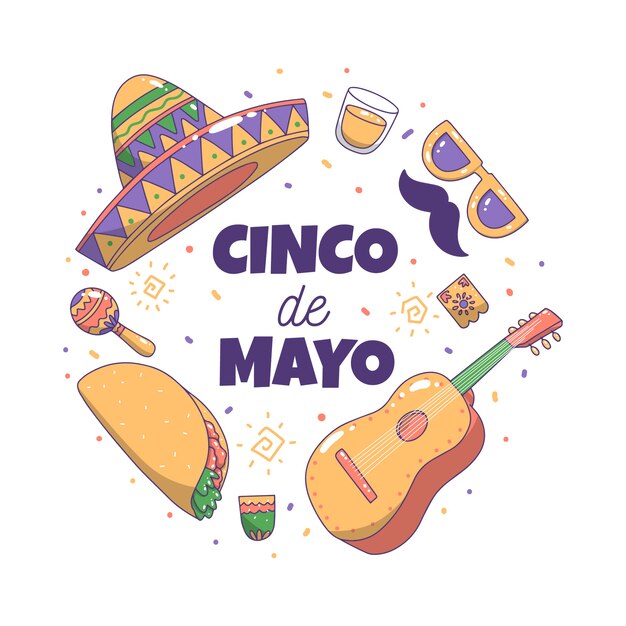Rysunek koncepcji Cinco de Mayo