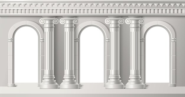 Rzymski łuk z filarem grecka architektura pałacu