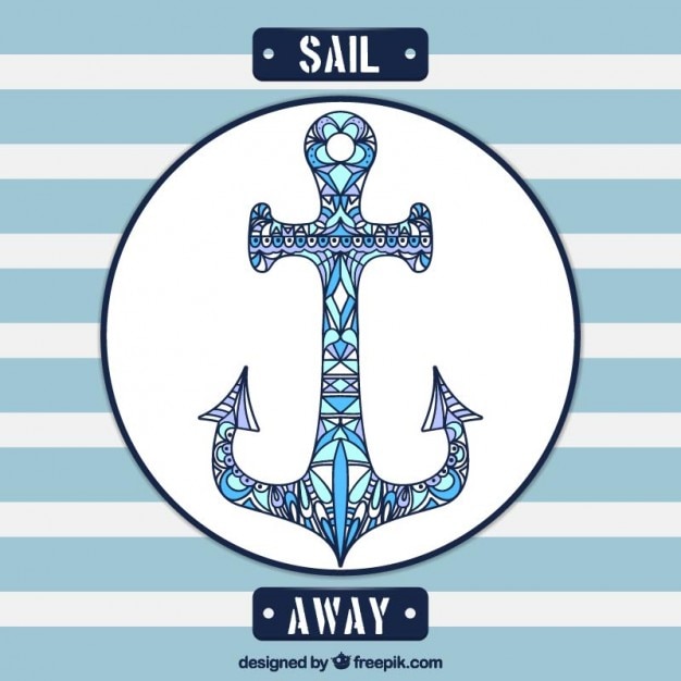 Sailor tła z geometrycznym kotwicy