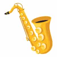 Bezpłatny wektor saksofonowy instrument jazzowy