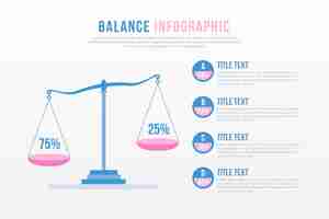 Bezpłatny wektor saldo infografiki szablon