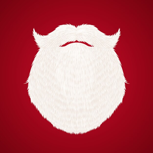 Santa Claus brodę na czerwonym tle