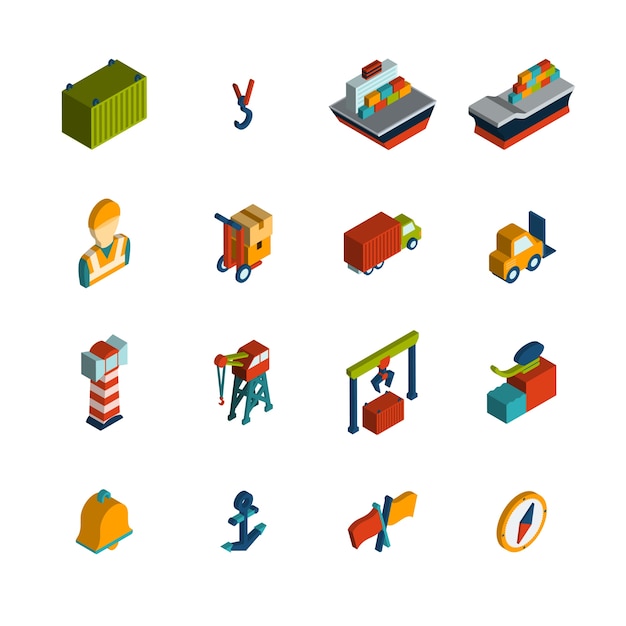 Seaport Icon Isometric