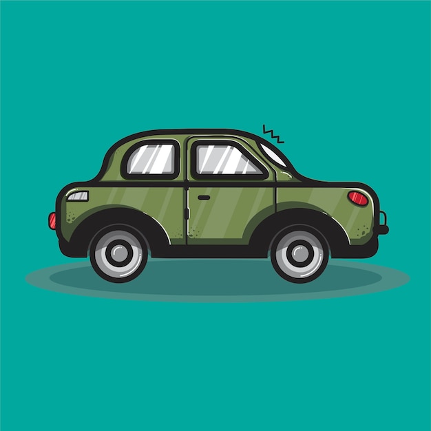 Bezpłatny wektor sedan samochodowy transport grafiki ilustracja