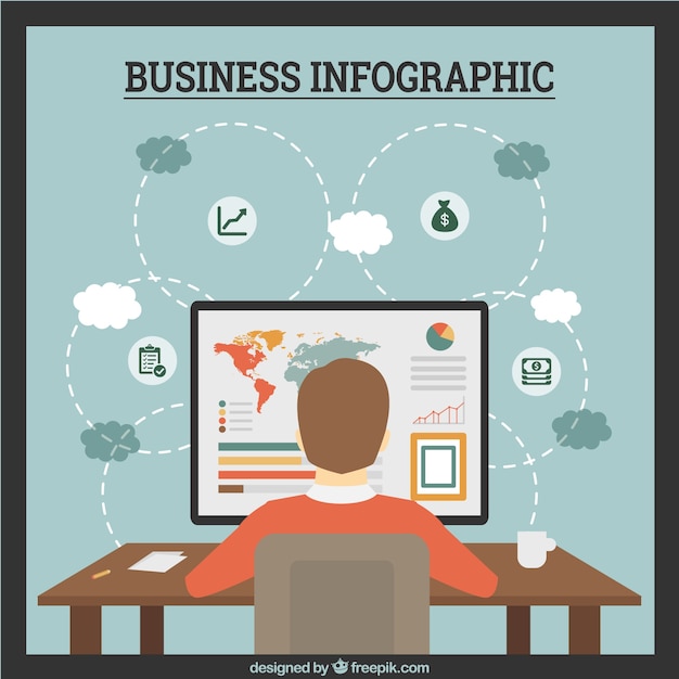 Bezpłatny wektor seo infografiki