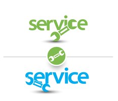 Bezpłatny wektor service logo branding identity wektor korporacyjny logo design