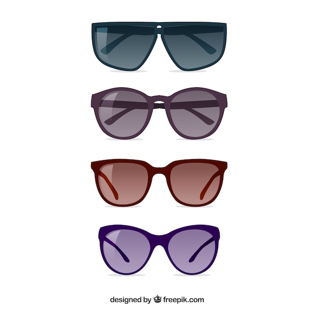 Sezonowa kolekcja okularów przeciwsłonecznych w płaskim stylu