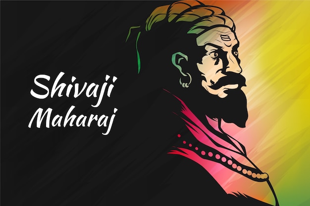 Bezpłatny wektor shivaji maharaj ilustrowany