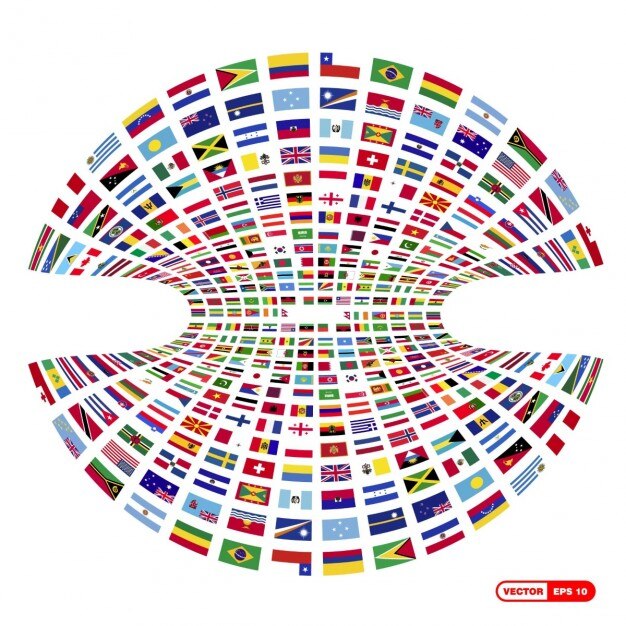 Bezpłatny plik Wektor skład world flag