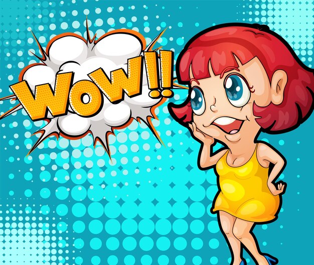 Skrót i wyraz twarzy retro komiks projekt banera