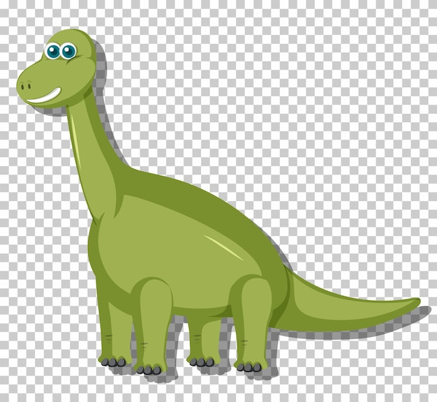 Śliczny Dinozaur Brachiozaur Na Białym Tle