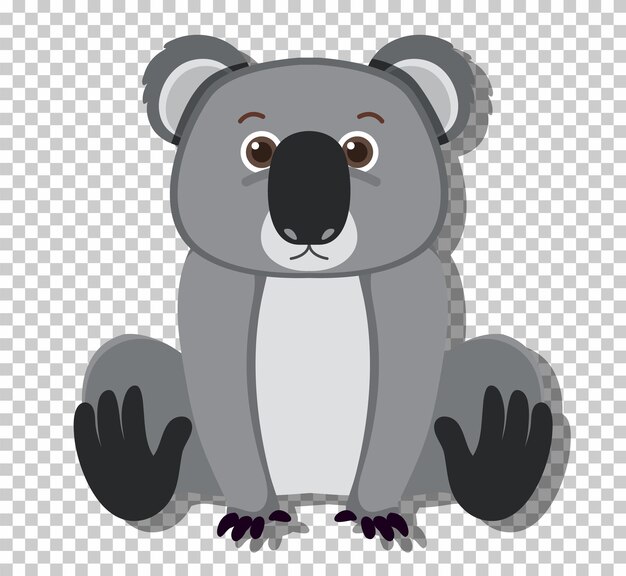 Słodka Koala W Stylu Płaskiej Kreskówki