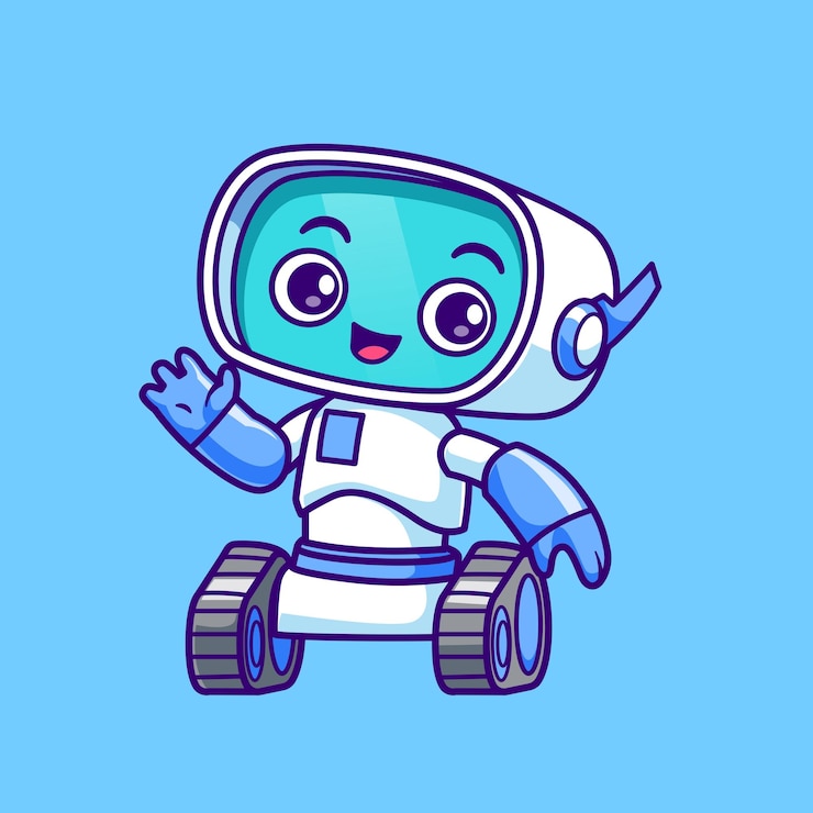 Bezpłatny plik Wektor słodki robot macha ręką kreskówka ikona wektorowa ilustracja nauka technologia ikona izolowana płaska