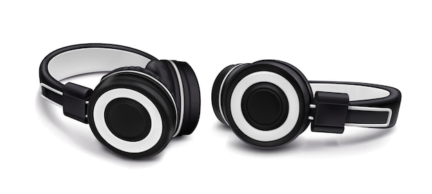 Bezpłatny wektor słuchawki do słuchania muzyki dj audio headset