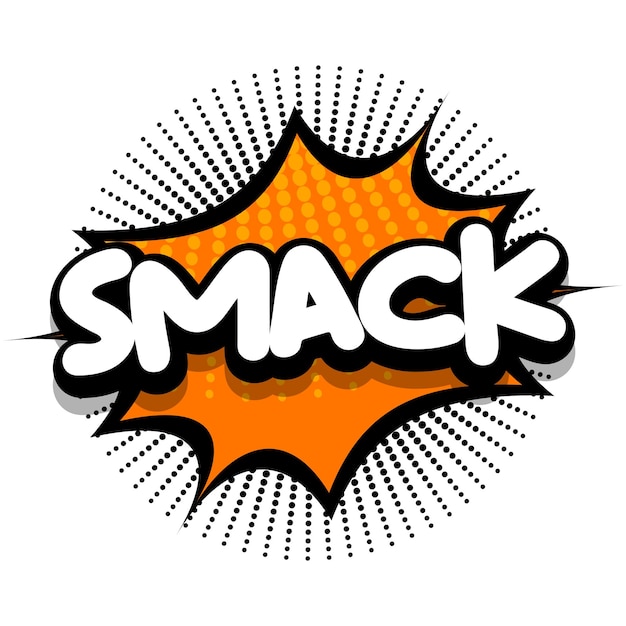 Smack Komiks Wybuch Bańki Ilustracji Wektorowych