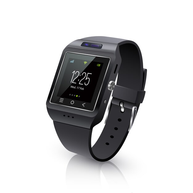 Smart Watch Realistic Image Black