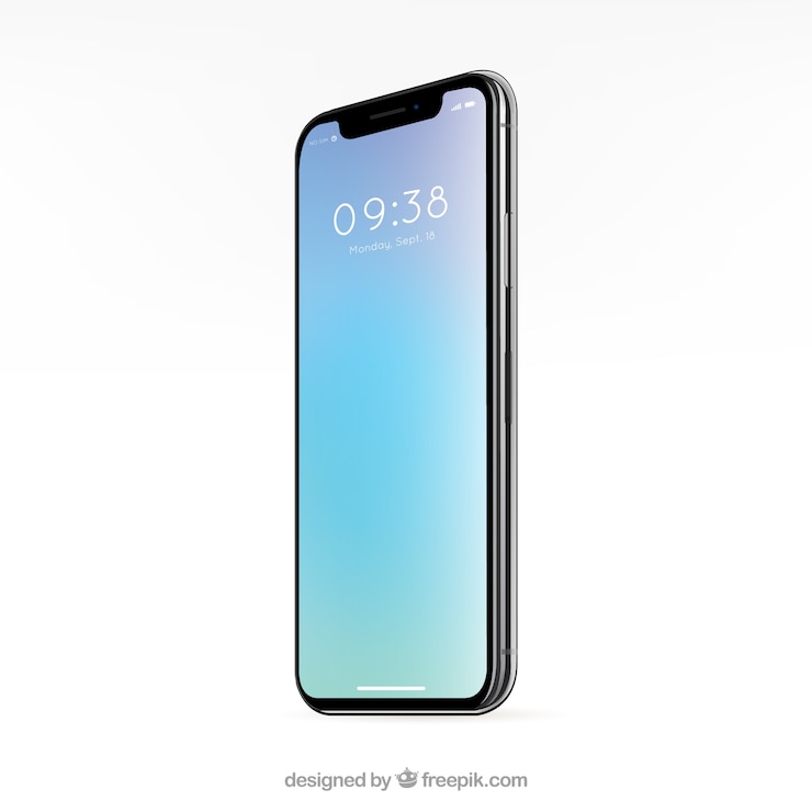 Bezpłatny plik Wektor smartfon z niebieskim tłem