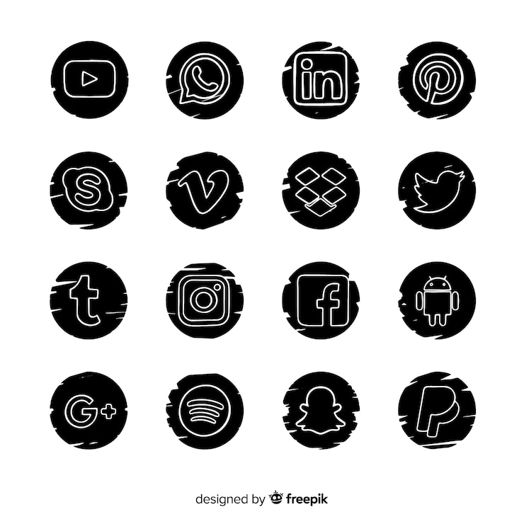 Bezpłatny plik Wektor social logo logo collectio