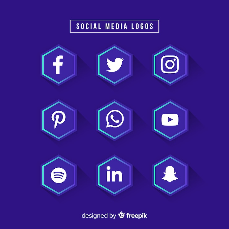 Bezpłatny plik Wektor social media kolekcja logo