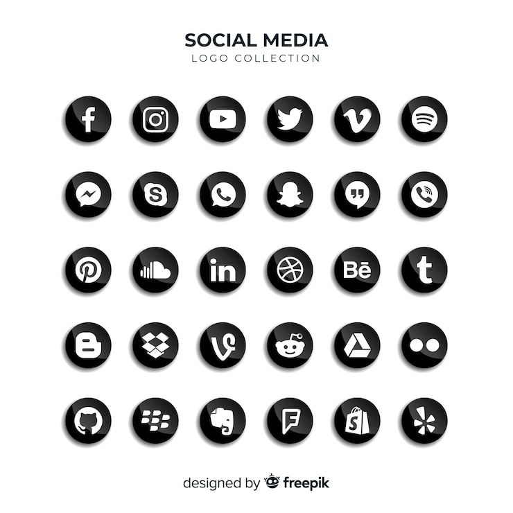 Bezpłatny plik Wektor social media kolekcja logo