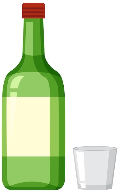 Soju butelka i kieliszek
