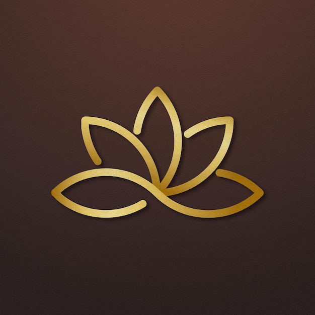 Spa biznes logo wektor złoty lotos ikona design