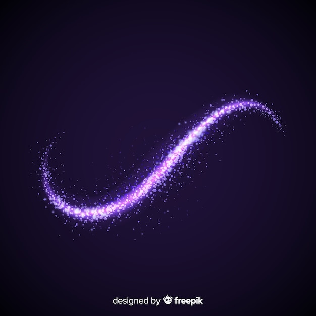 Spiralny efekt błyszczących cząstek