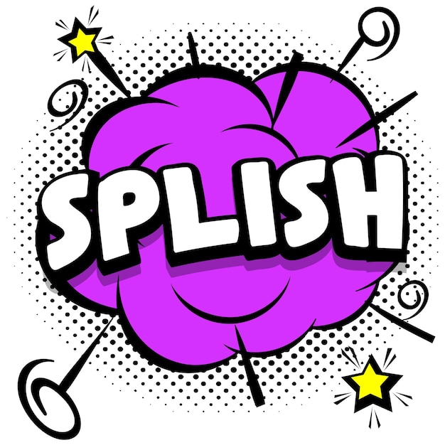 Splish Comic jasny szablon z dymkami na kolorowych ramkach