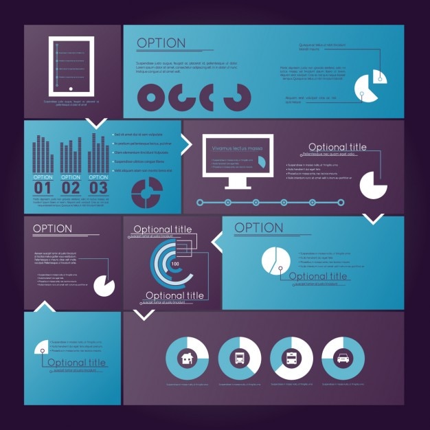 Bezpłatny wektor squared infografika szablon