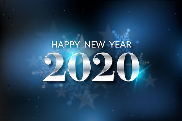 Srebrne Tło Nowego Roku 2020