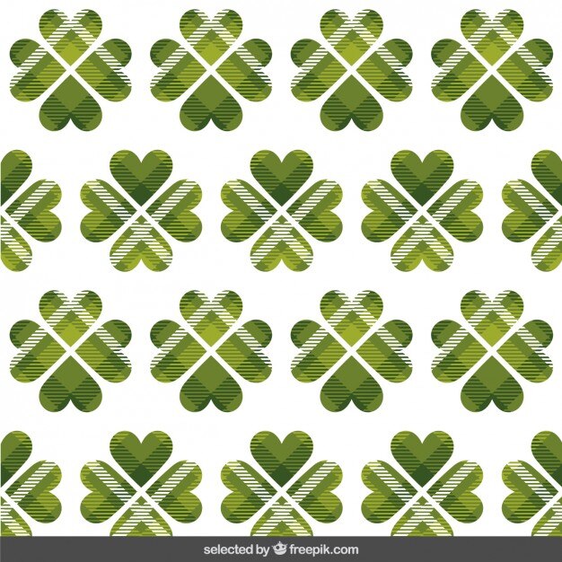 Bezpłatny plik Wektor st patrick wzór w kratkę koniczyny
