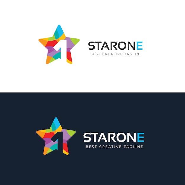 Bezpłatny wektor star logo szablon