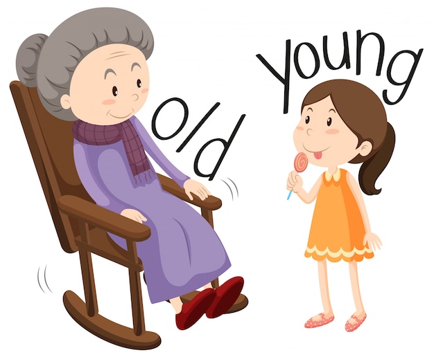 Bezpłatny wektor starsza kobieta i młoda dziewczyna
