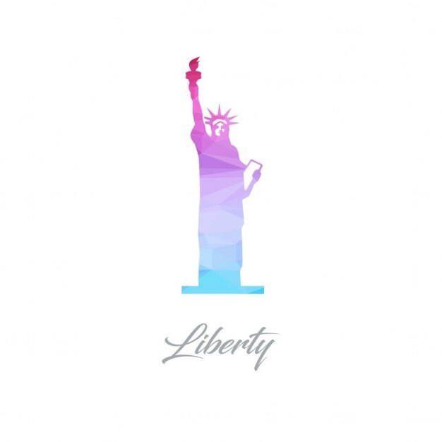 Bezpłatny plik Wektor statue of liberty ameryki wielokąt