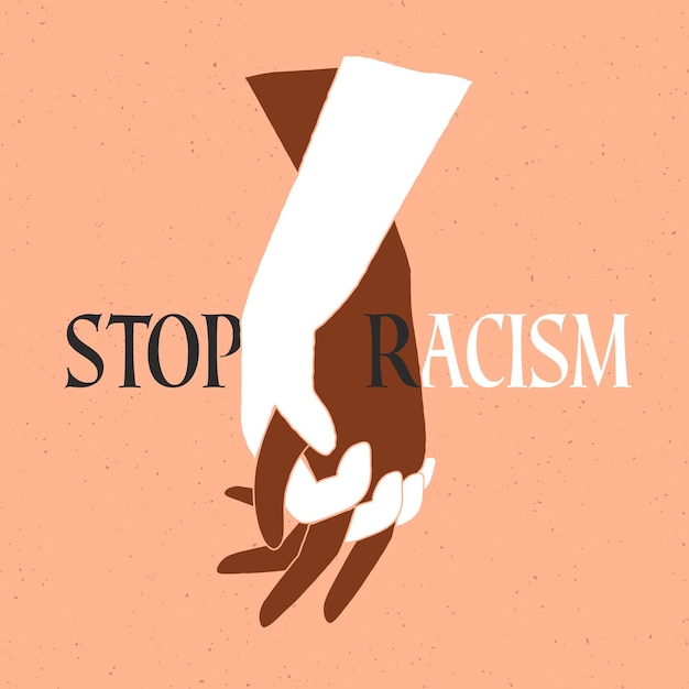 Bezpłatny wektor stop rasizm ilustracja koncepcja