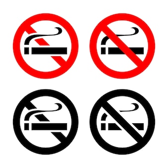 Strefy dla palących ustawione znaki
