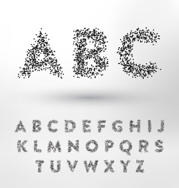 Bezpłatny wektor streszczenie alfabetu projektu