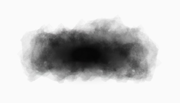 Streszczenie czarne tło akwarela dymu