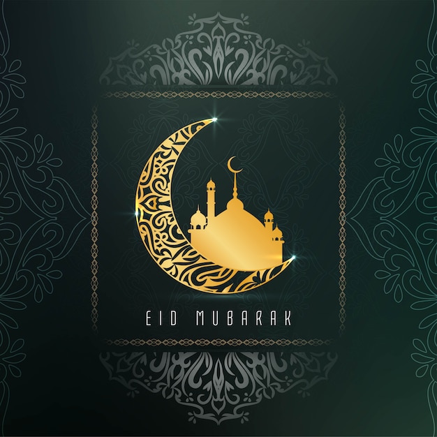 Streszczenie Elegancki Eid Mubarak Dekoracyjny