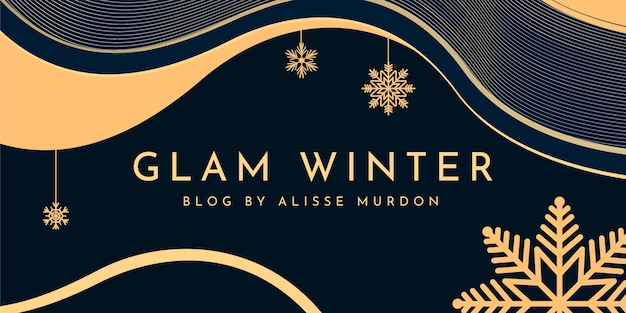 Streszczenie elegancki nagłówek bloga zimowego