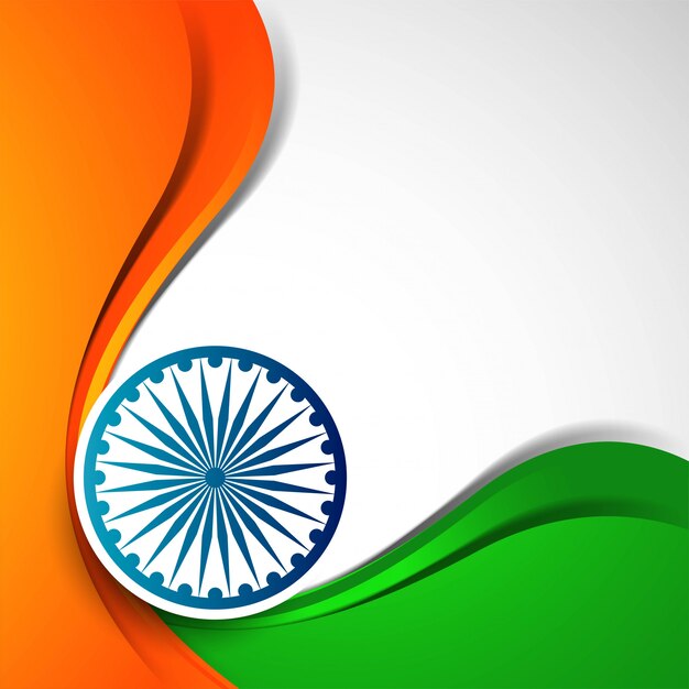 Streszczenie fala elegancki motyw flagi Indii