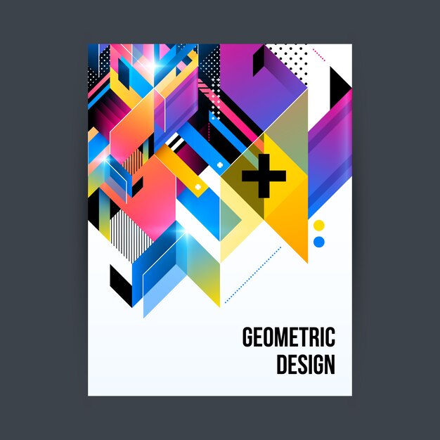 Streszczenie geometryczny plakat projektu