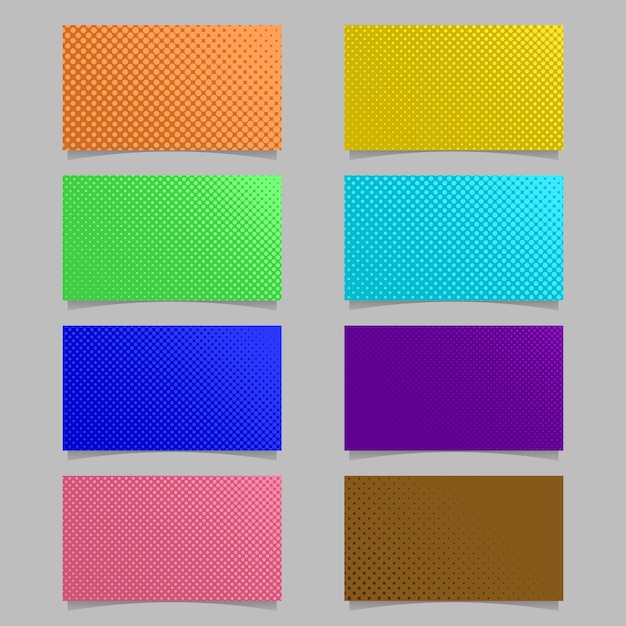 Streszczenie Kolor Halftone Wzór Szablonu Wizytówki Szablon Projektu Szablonu Projektu - Ilustracji Wektorowych Z Kolorowymi Okręgami