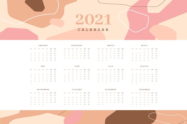 Streszczenie Nowy Rok 2021 Kalendarz