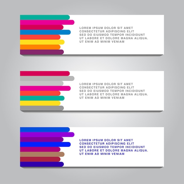 Bezpłatny wektor streszczenie projektu baner internetowy kolorowy gradientowy kształt projekt ilustracji wektorowych