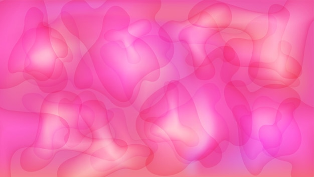 Streszczenie różowe tło gradientowe z sylwetkami żywych falistych kształtów lub plam