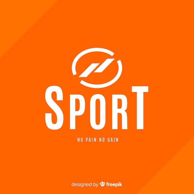 Bezpłatny wektor streszczenie sylwetka sport logo płaska konstrukcja