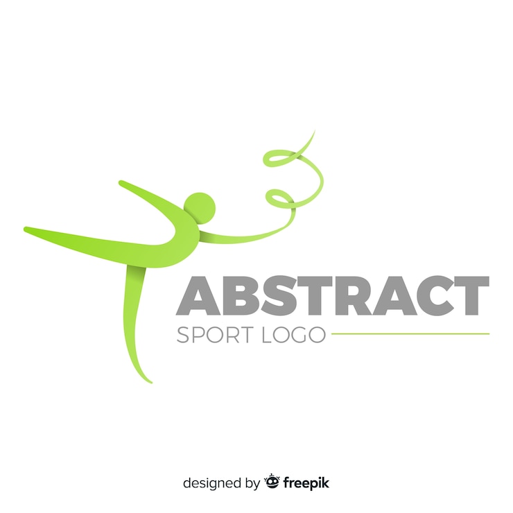 Bezpłatny plik Wektor streszczenie sylwetka sport logo płaska konstrukcja