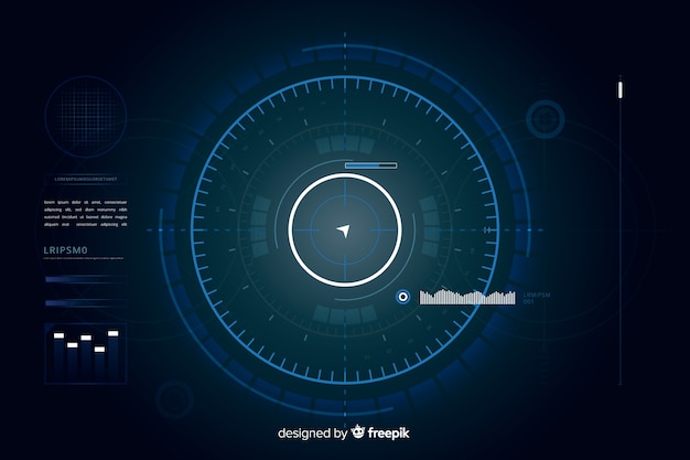 Streszczenie tło tech hud